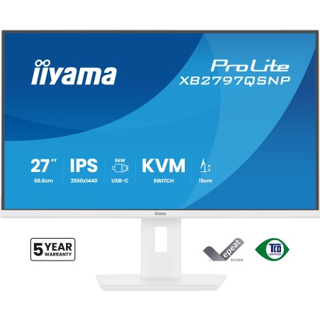 iiyama ProLite XB2797QSNP-W1 27 IPS 2560 x 1440 (2K) HDMI DisplayPort USB-C 75Hz